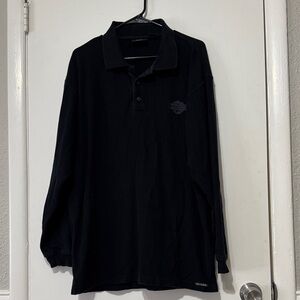 Harley-Davidson Black Long Sleeve Polo